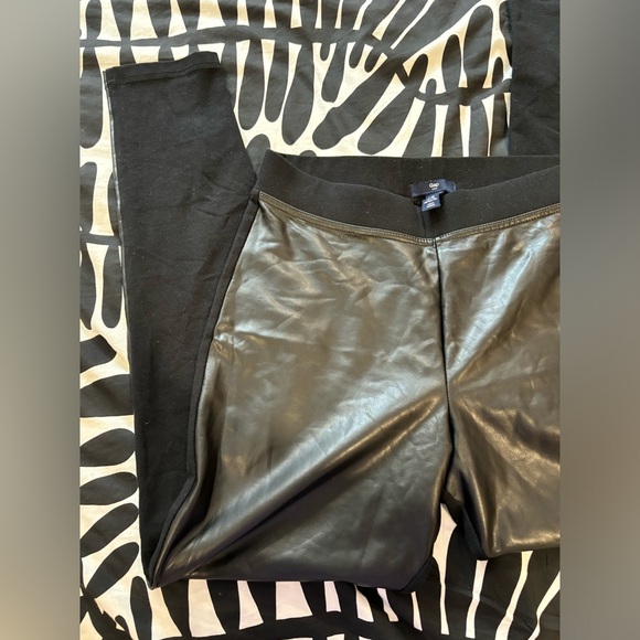 Gap Faux leather front leggings Black size M - Picture 4 of 5